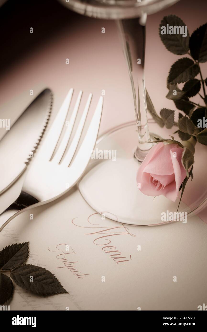 restaurant - menu card - (menu - appetizers) Stock Photo