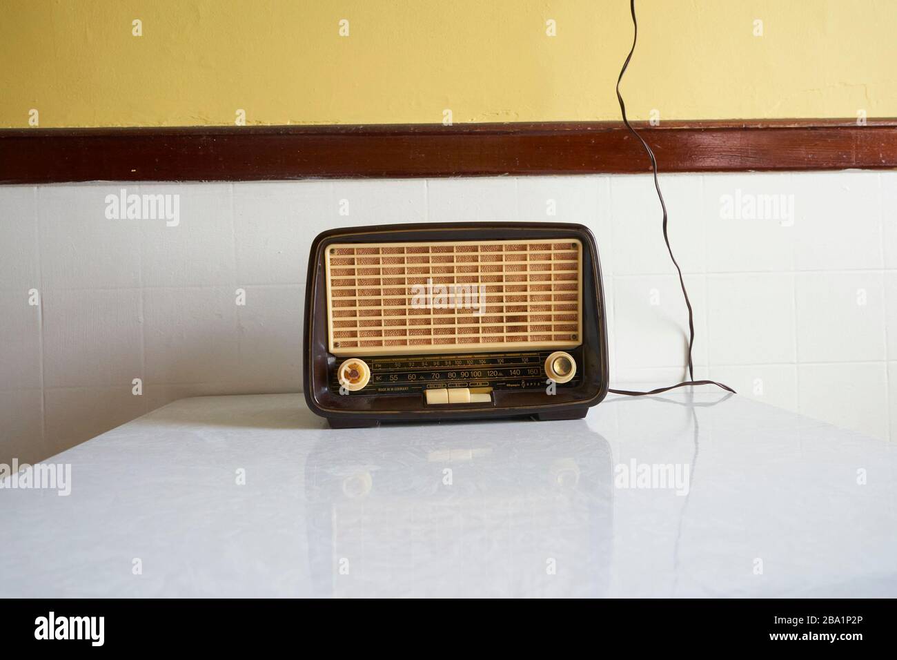 Vintage West German, Opta brand radio. Stock Photo