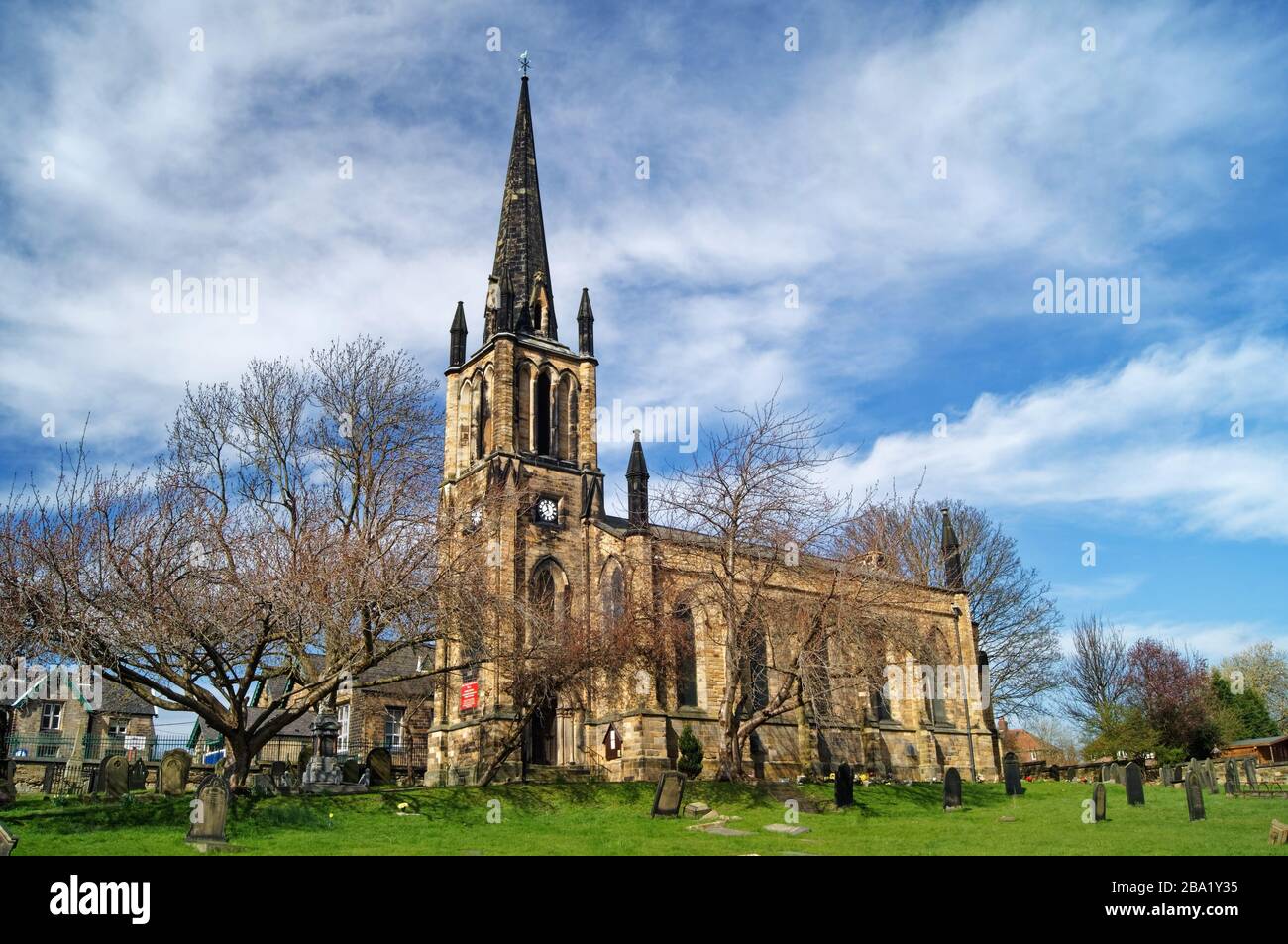 UK,South Yorkshire,Elsecar,Holy Trinity Parish Church Stock Photo