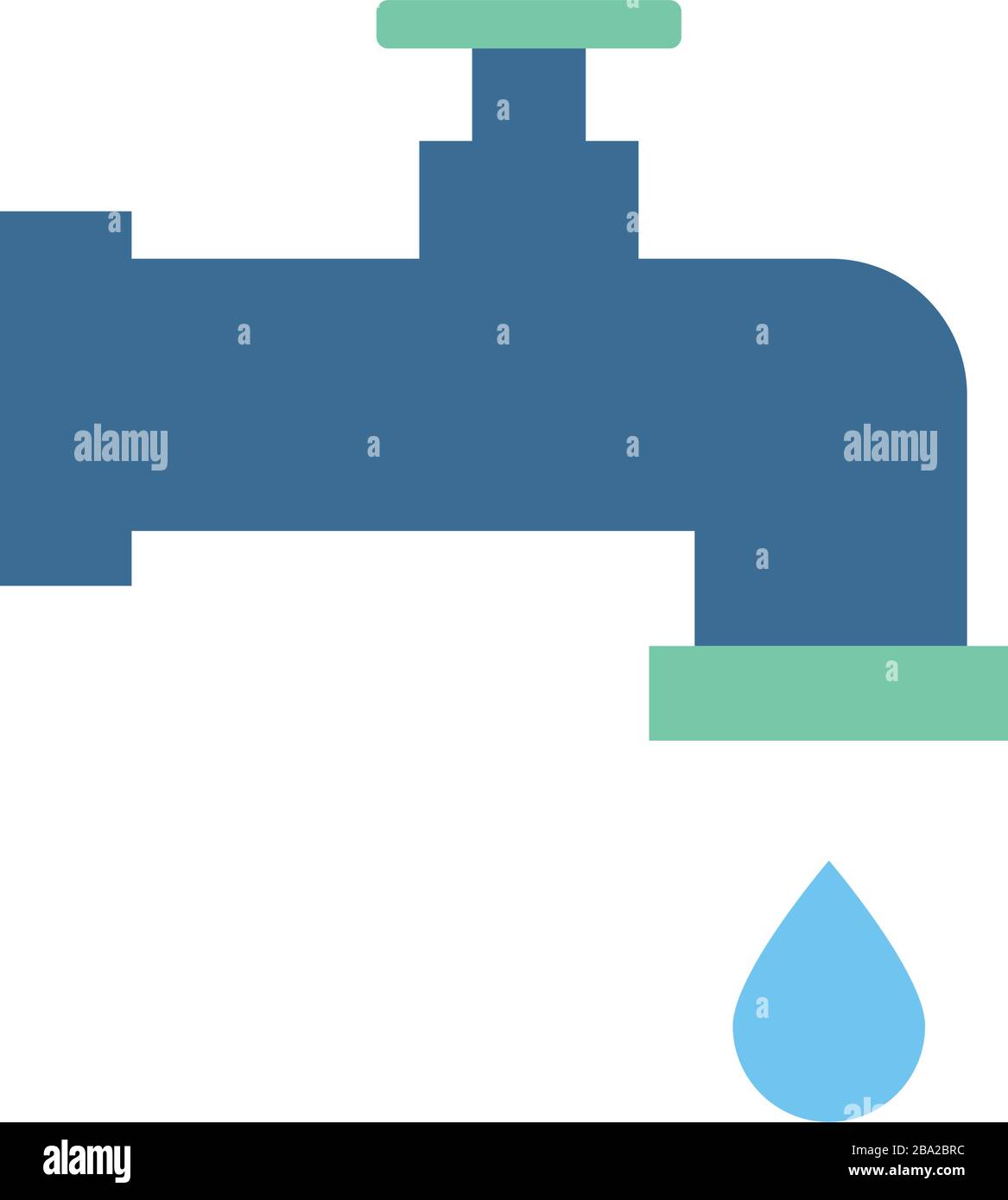 Isolated water tap and drop flat style icon vector design Stock Vector ...