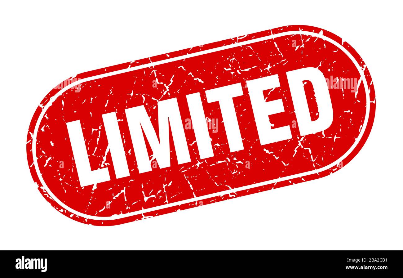 limited sign. limited grunge red stamp. Label Stock Vector Image & Art ...