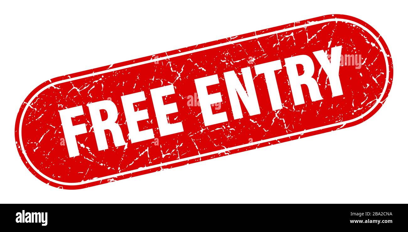 free entry sign. free entry grunge red stamp. Label Stock Vector