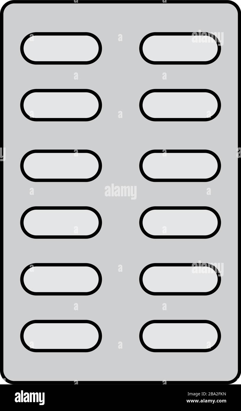Pills in blister Stock Vector