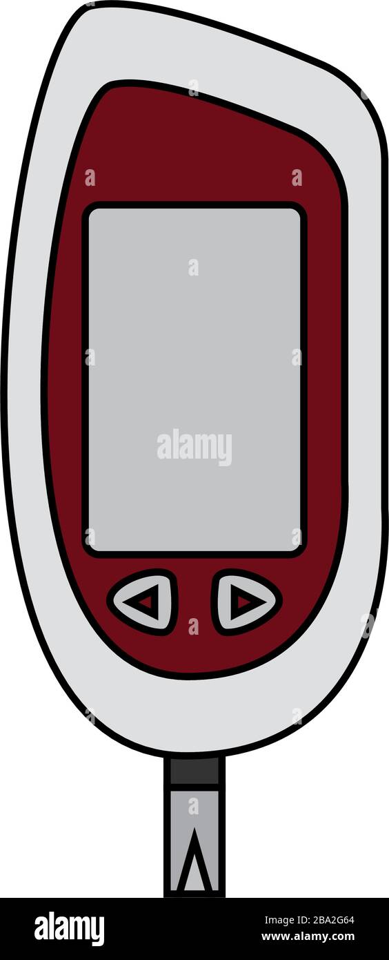 Isolated glucometer icon Stock Vector