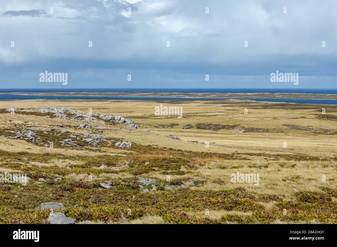 Bluff Cove lagoon Stock Photo - Alamy