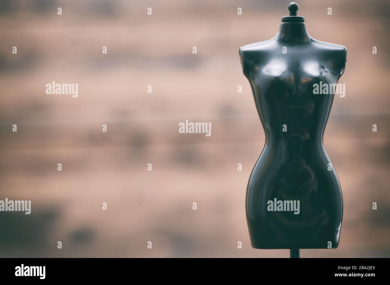 Fashion design concept, Tailoring concept, black vintage mannequin