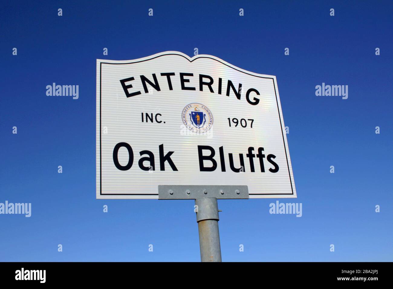 Entering Oak Bluffs sign, Martha’s Vineyard, Massachusetts, USA Stock Photo Alamy
