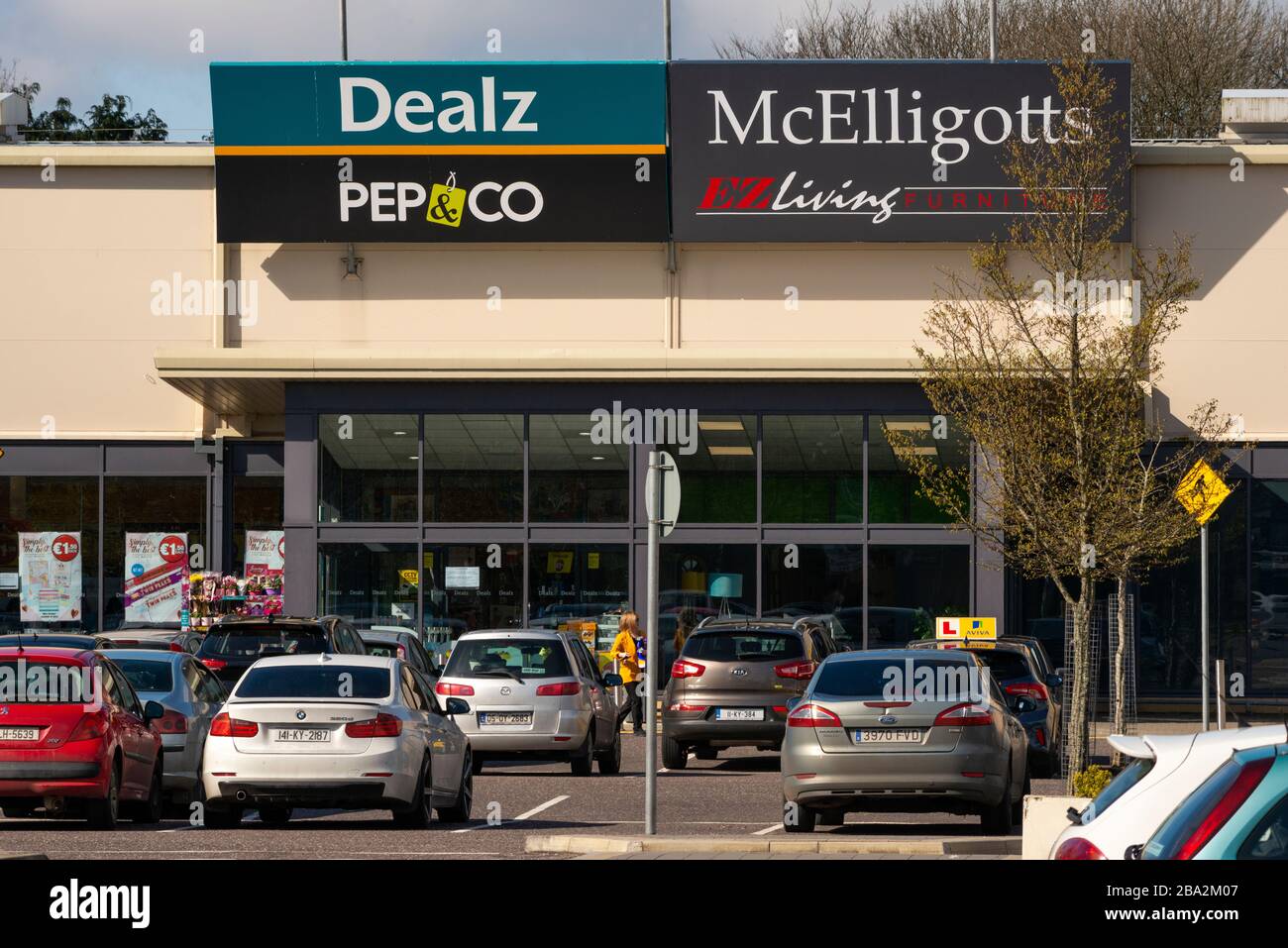 Dealz shop store front in DeerPark shopping park centre in Killarney, County Kerry, Ireland Stock Photo