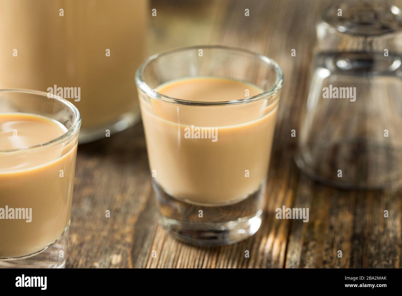 Homemade Sweet Irish Cream Liquor in a Glass Stock Photo