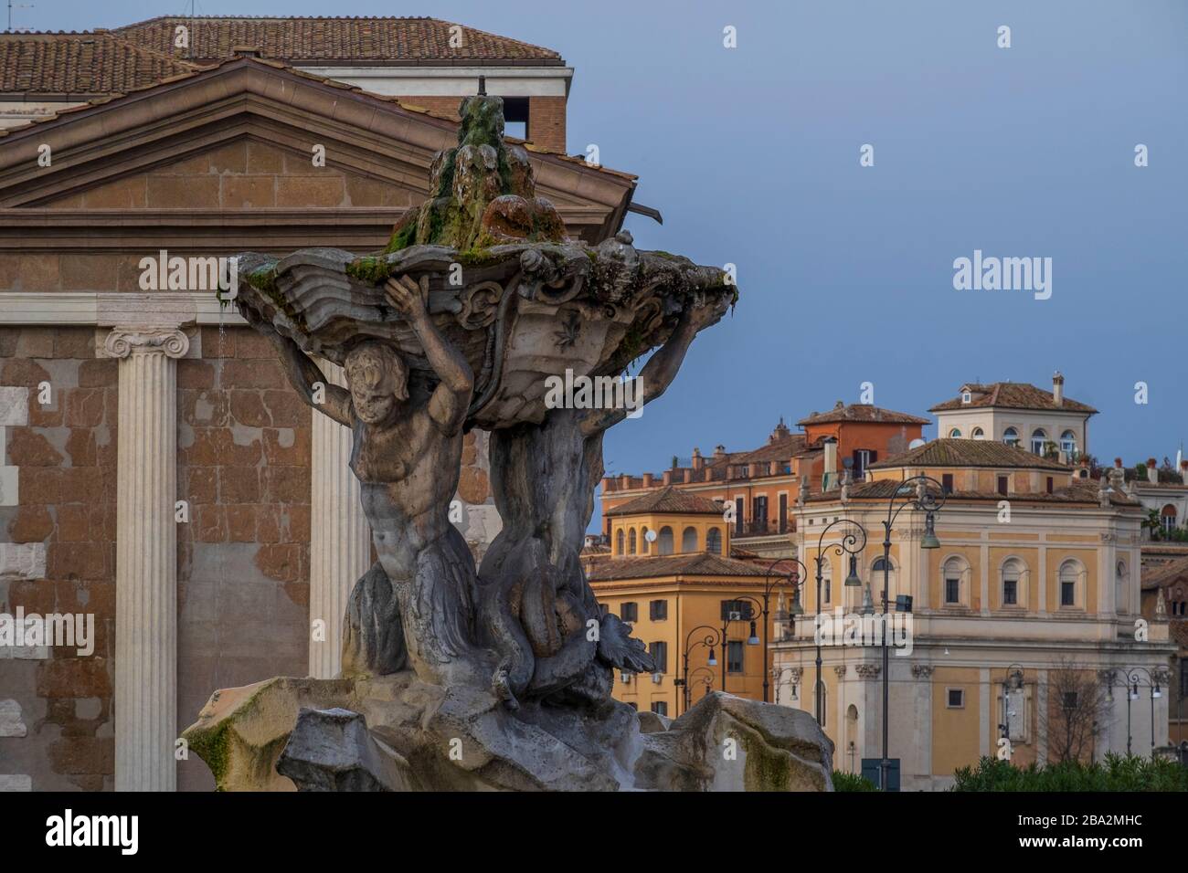Italy, Rome, Fountain of tritons. Stock Photo