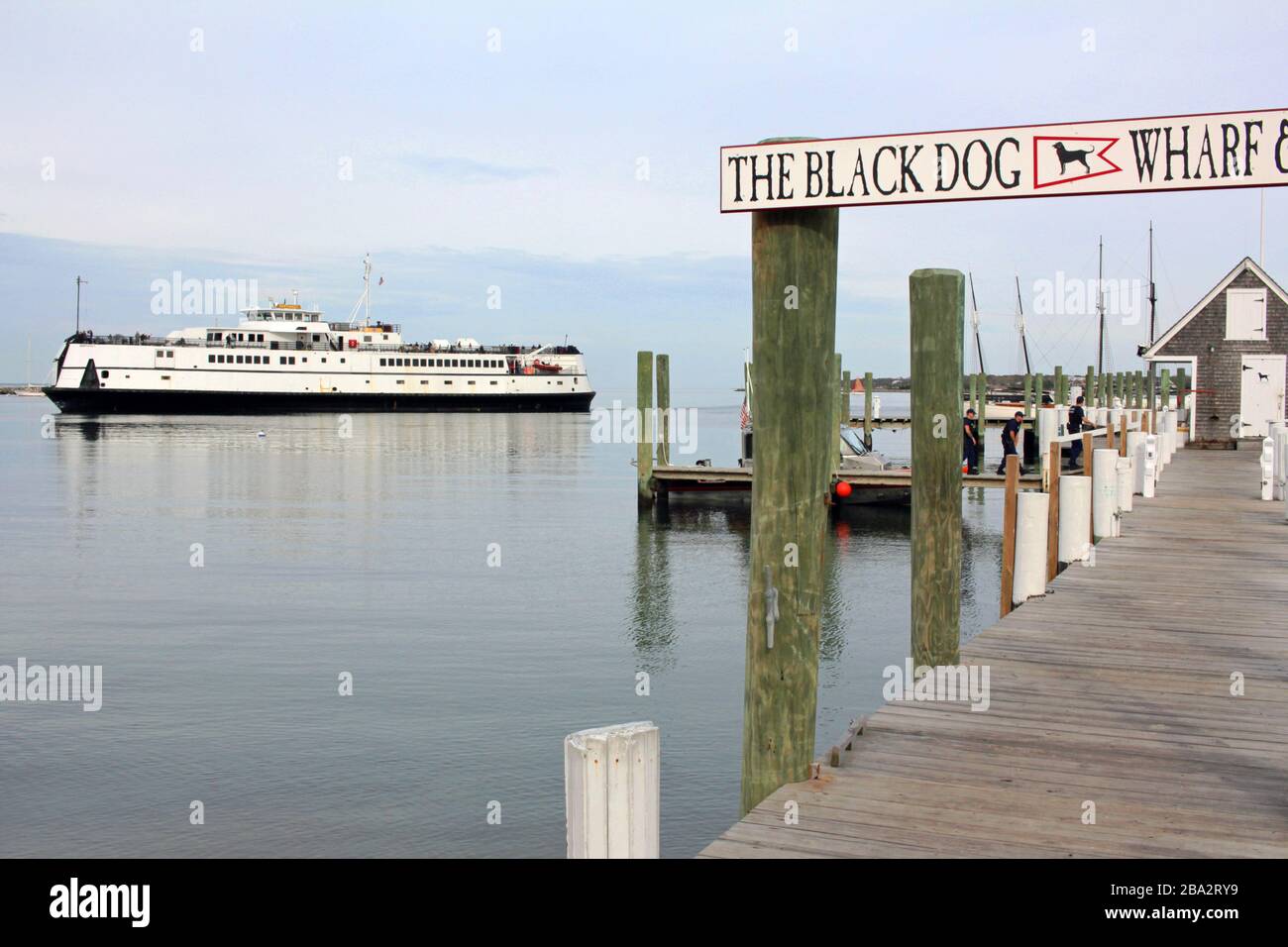 The Nantucket ferry passing Black Dog Wharf, Vineyard Haven, Martha’s