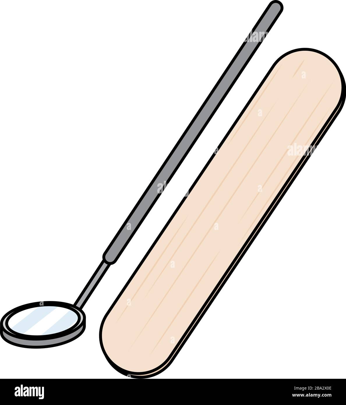 Medical mirror and tongue depressor Stock Vector Image & Art Alamy