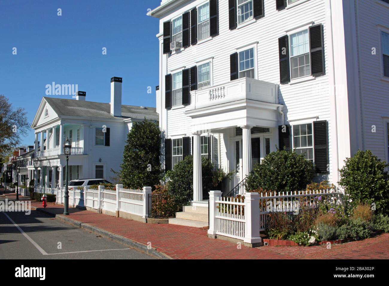Homes along N Water St, Edgartown, Martha’s Vineyard, Massachusetts