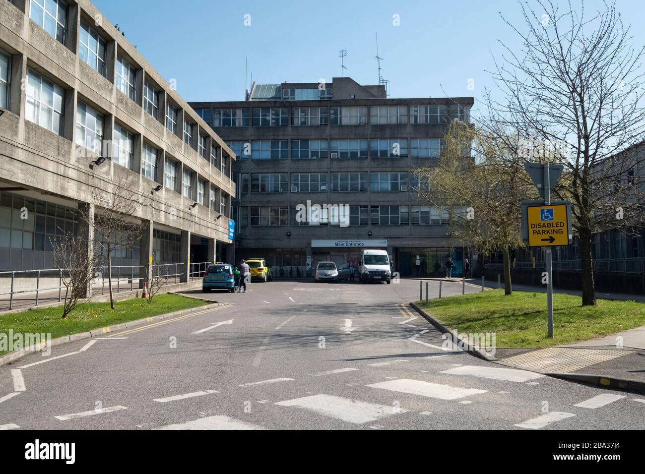 25 March 2020. Exterior of Northwick Park Hospital, Harrow, London. The
