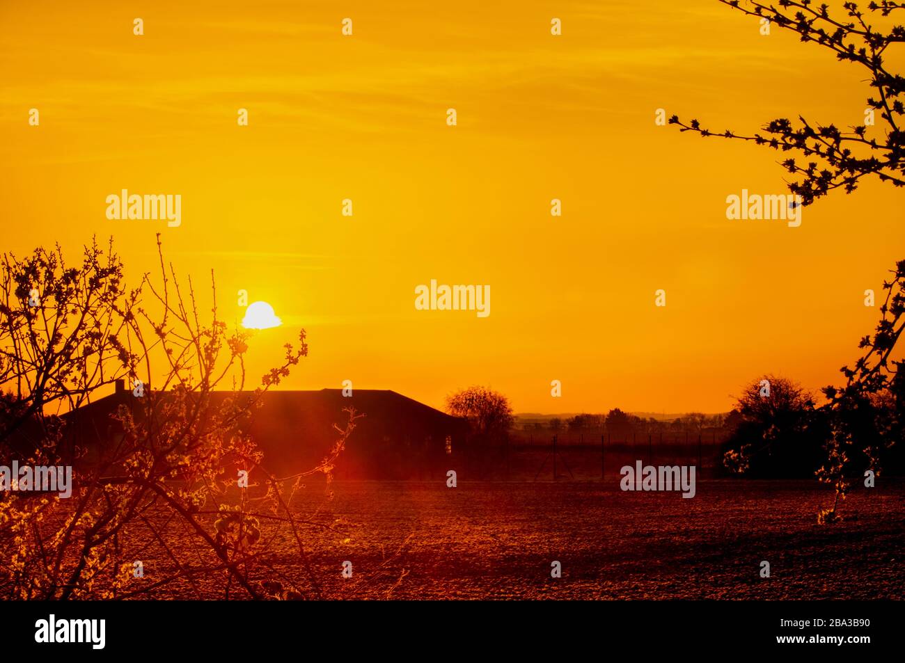 Sunrise Landscapes, in and around Meppershall Bedfordshire, UK Stock Photo