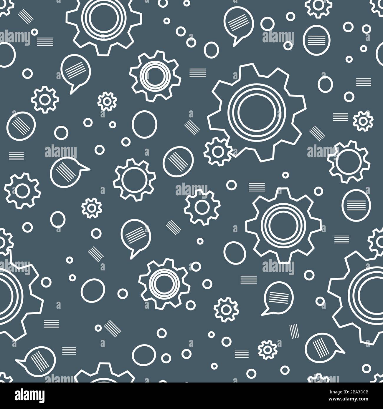 Vector industry seamless pattern Illustration with gear, cog wheel ...