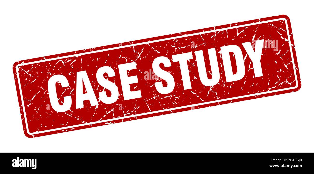 case study stamp. case study vintage red label. Sign Stock Vector