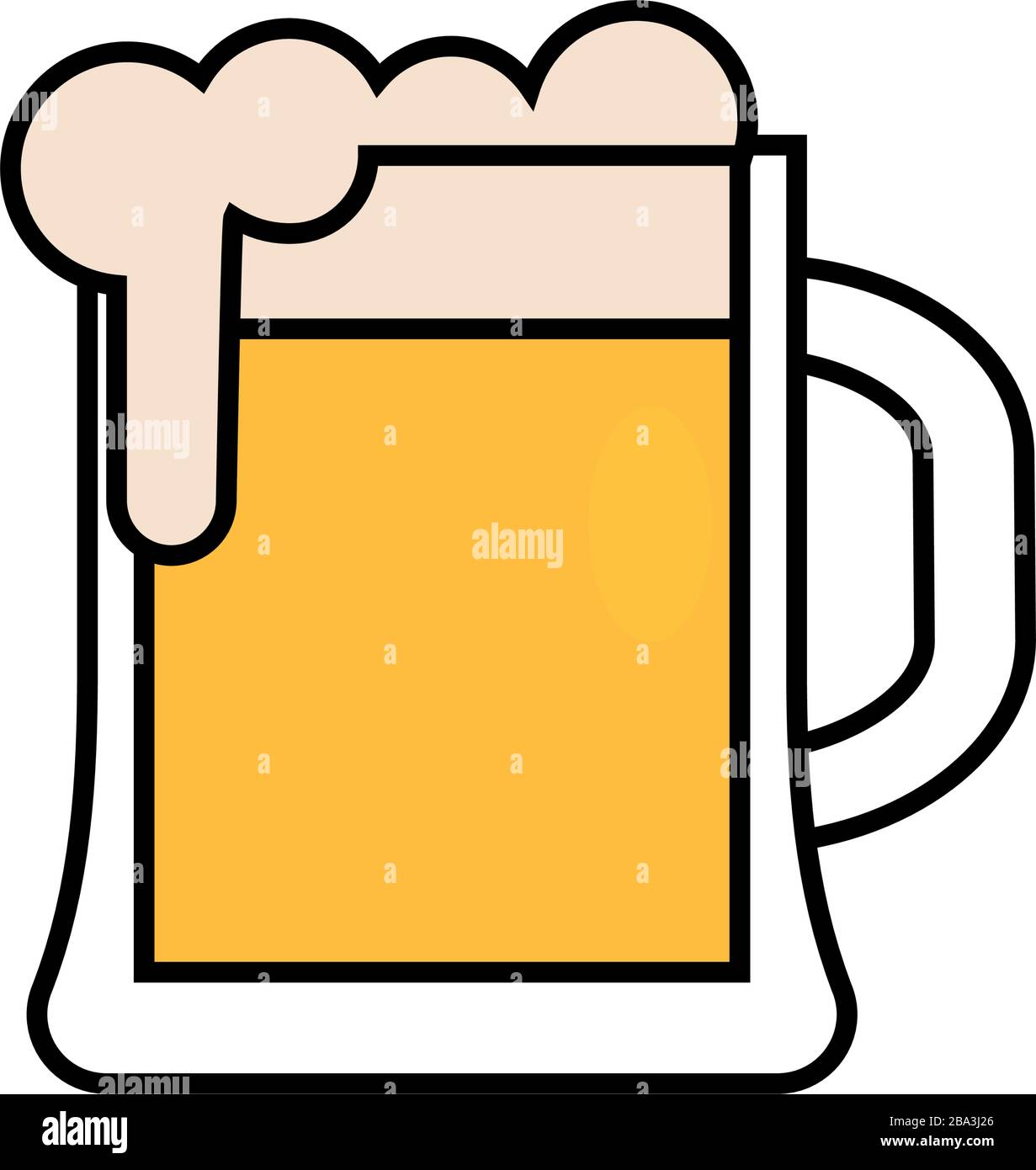 Isolated beer mug icon Stock Vector