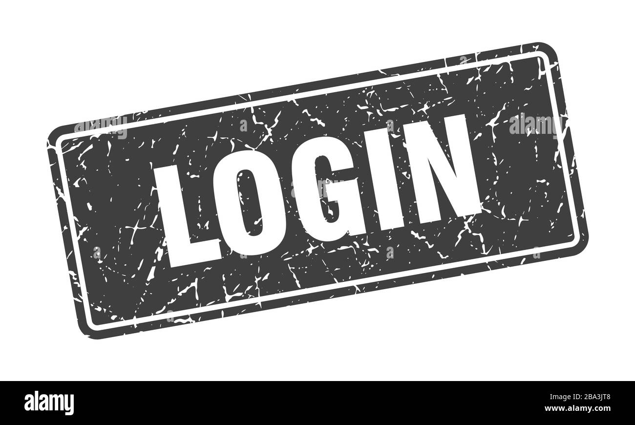 login stamp. login vintage gray label. Sign Stock Vector Image & Art