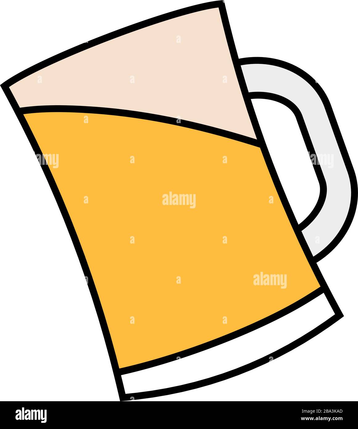 Isolated beer mug icon Stock Vector
