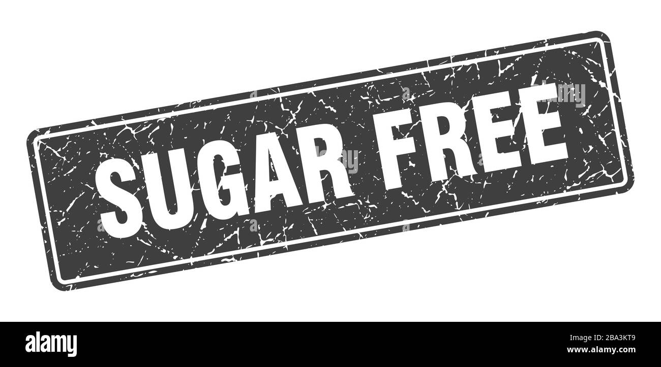 sugar free stamp. sugar free vintage gray label. Sign Stock Vector