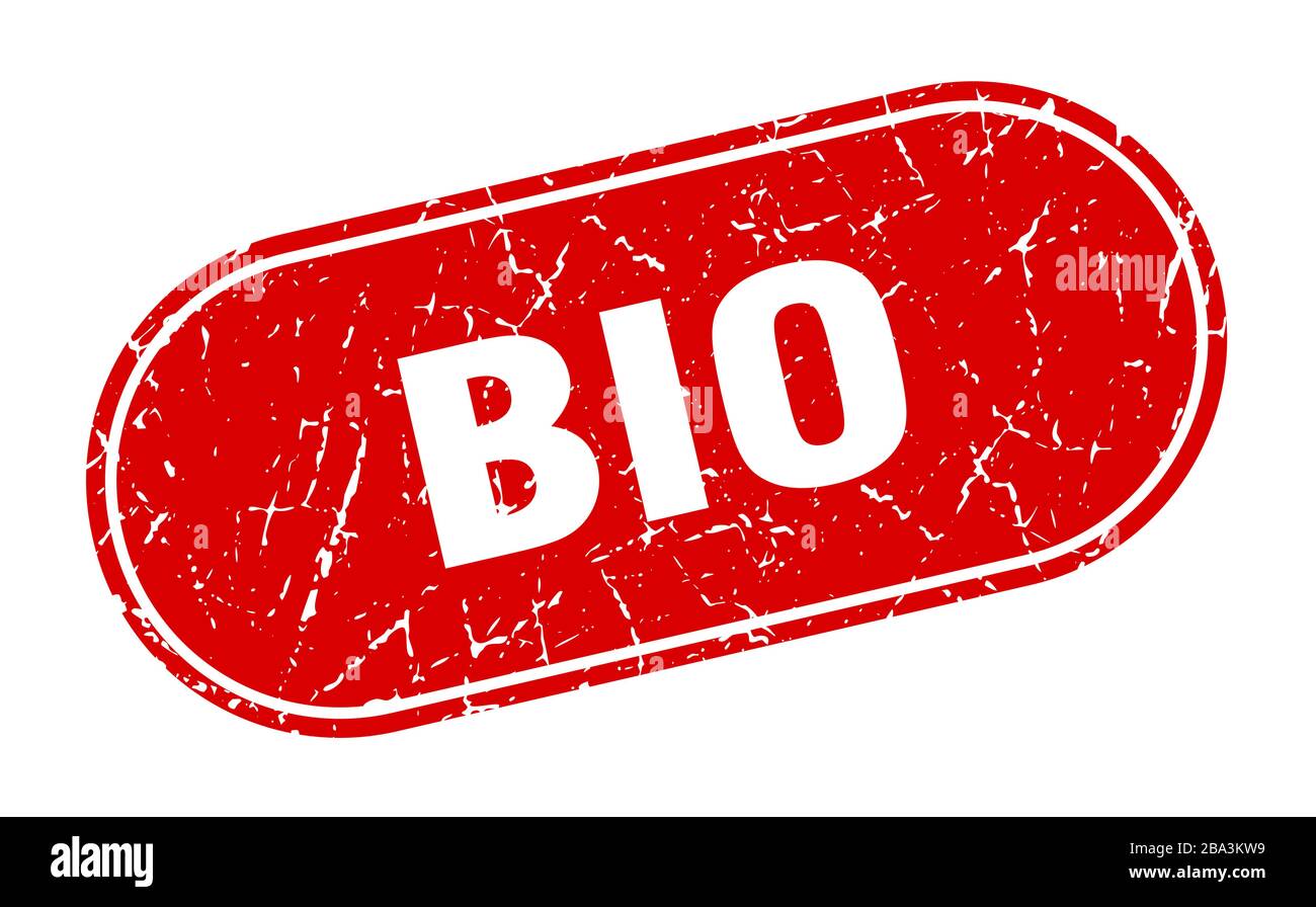 bio sign. bio grunge red stamp. Label Stock Vector Image & Art - Alamy