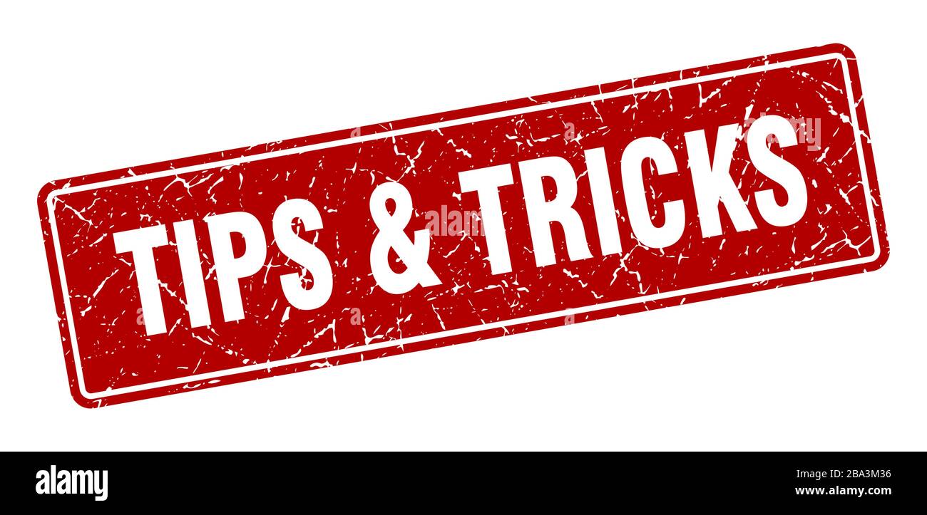 tips & tricks stamp. tips & tricks vintage red label. Sign Stock Vector ...