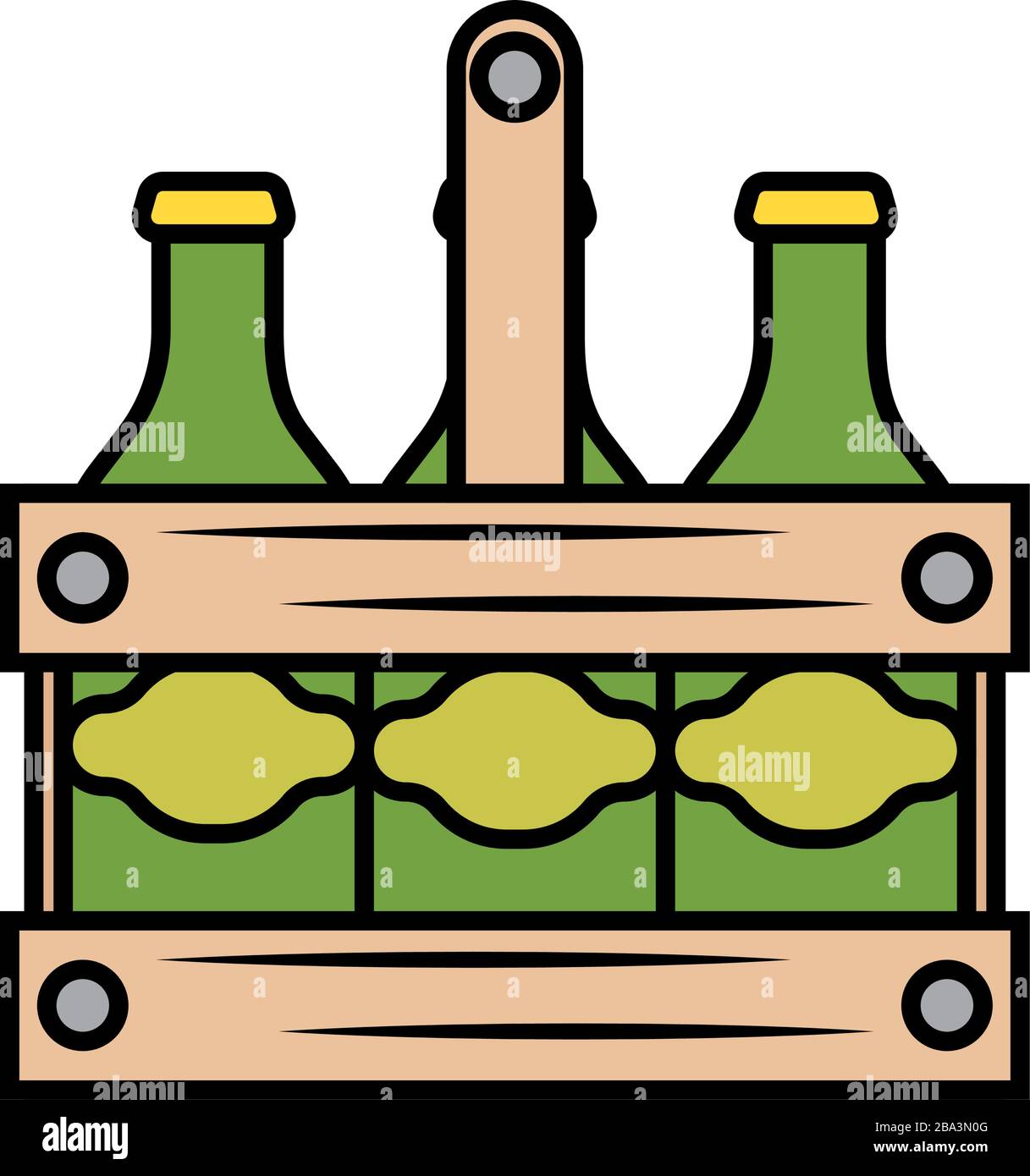 Beer bottles icons Stock Vector