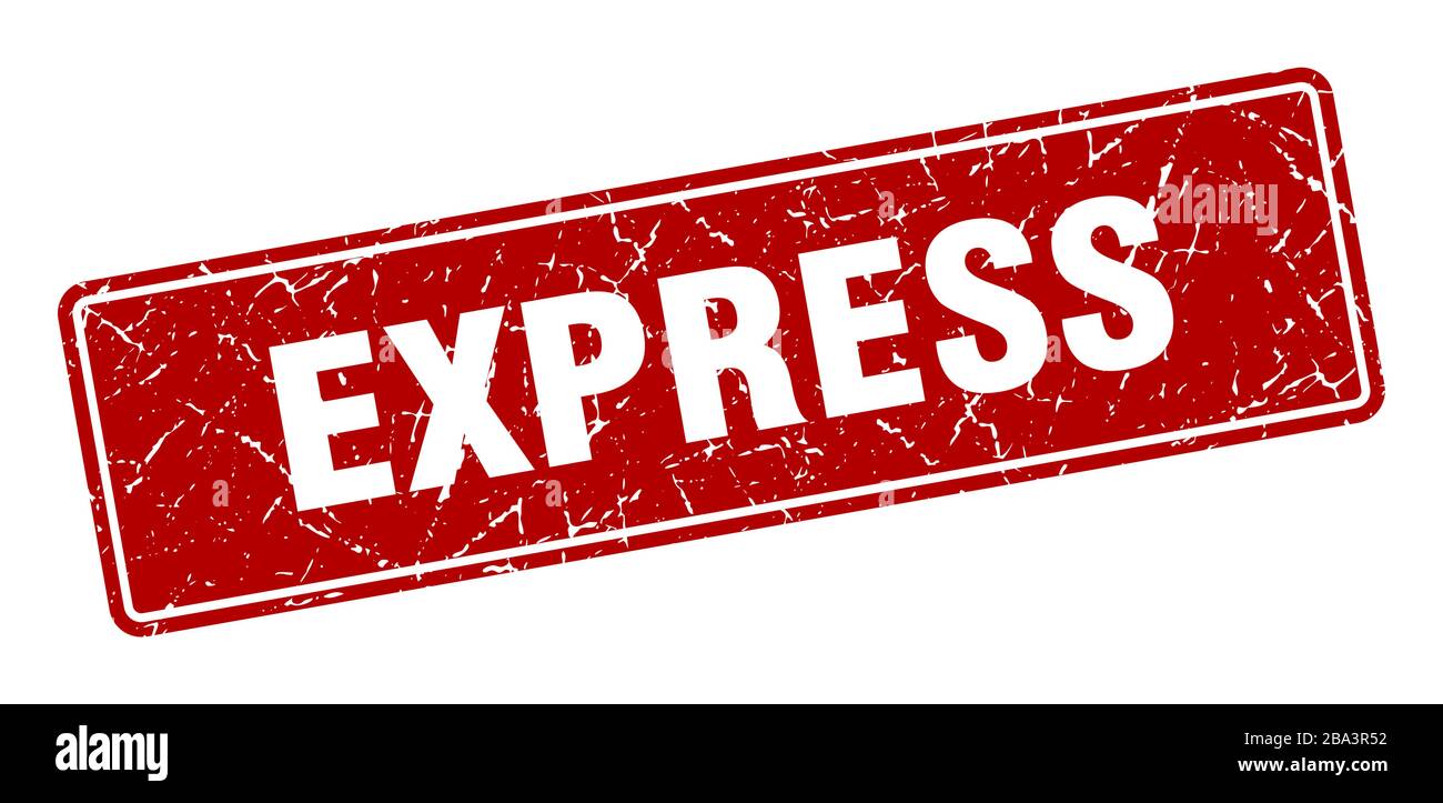 express stamp. express vintage red label. Sign Stock Vector Image & Art