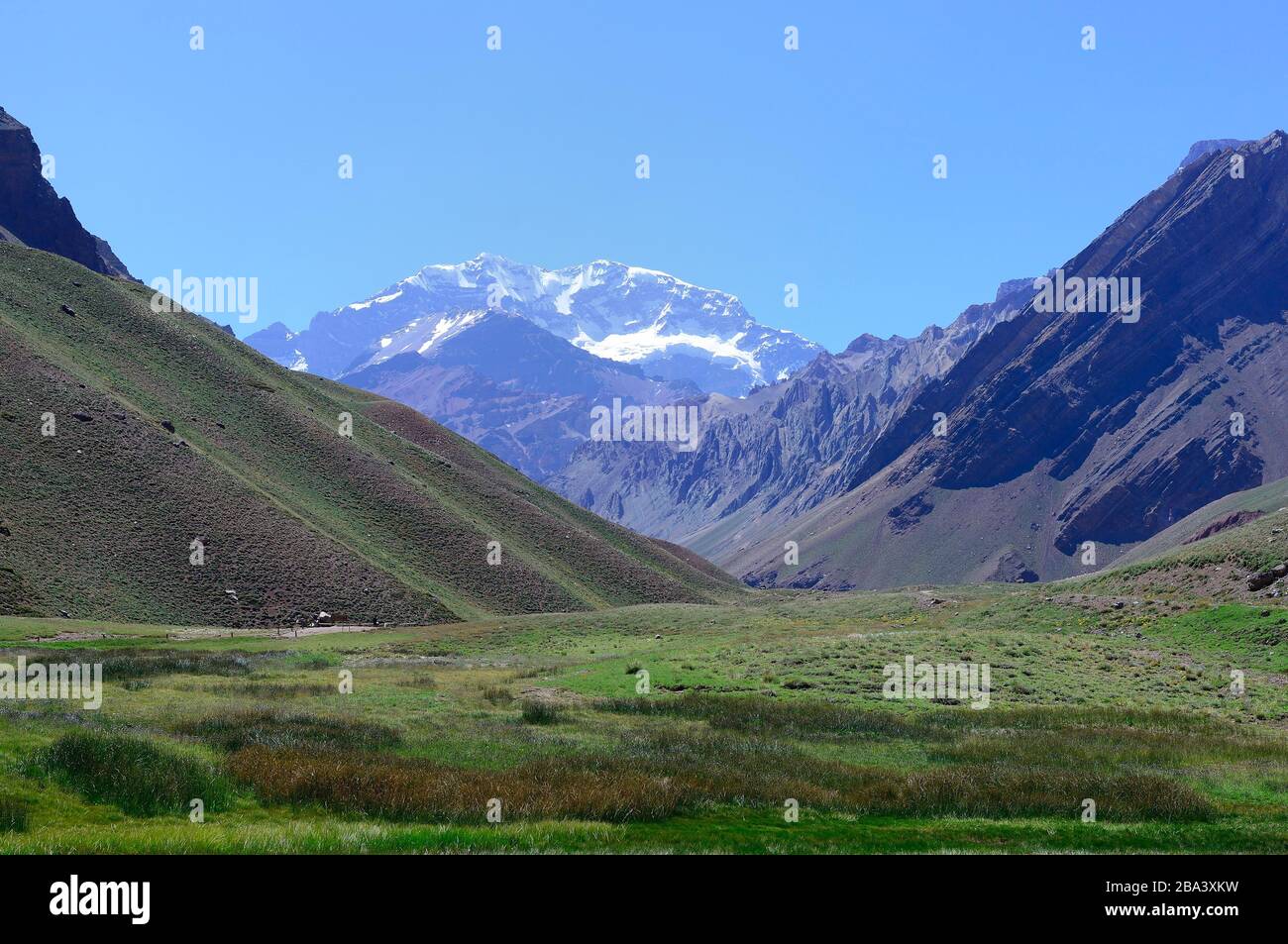 Cerro Aconcagua, Parque Provincial Aconcagua, near Uspallata, Mendoza Province, Argentina Stock Photo