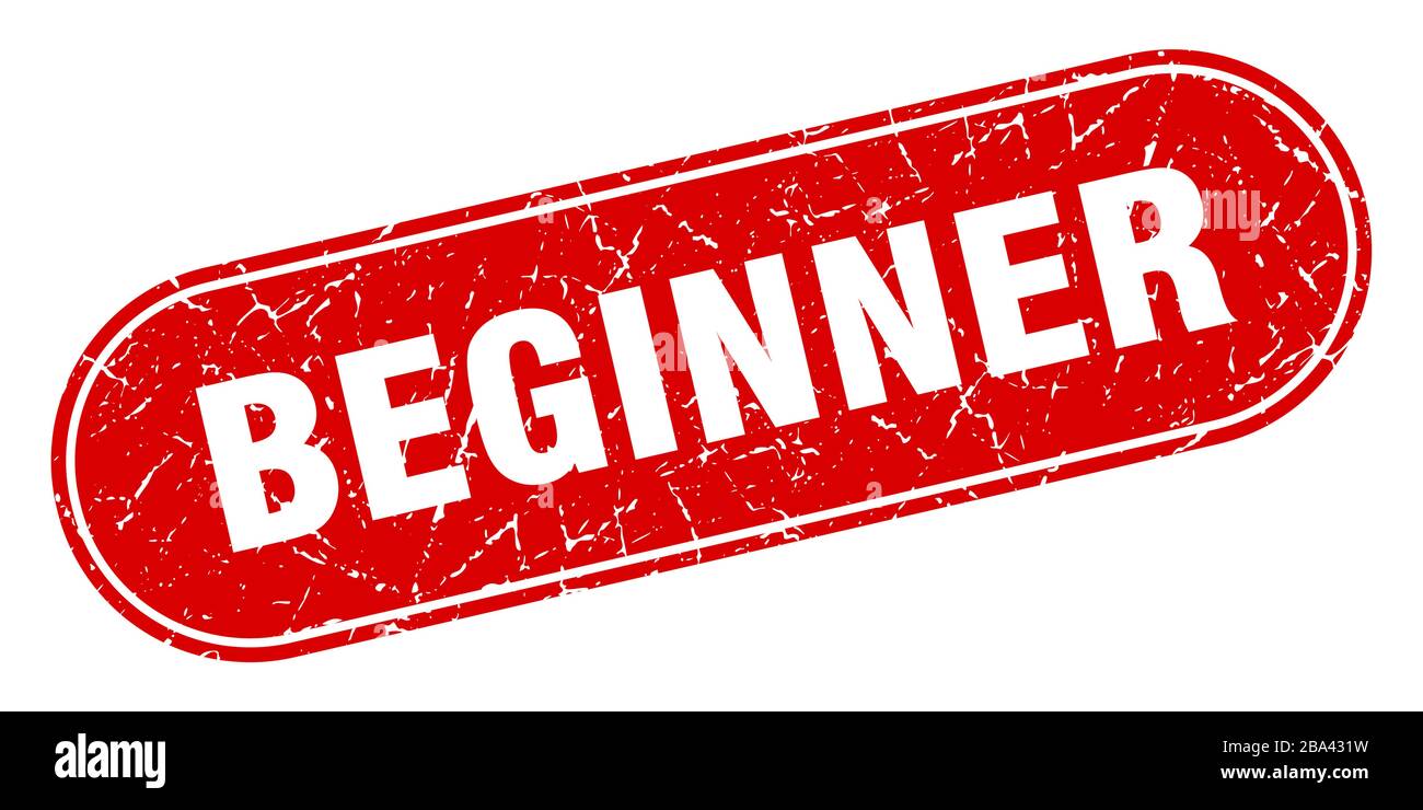  beginner sign. beginner grunge red stamp. Label Stock Vector Image ...