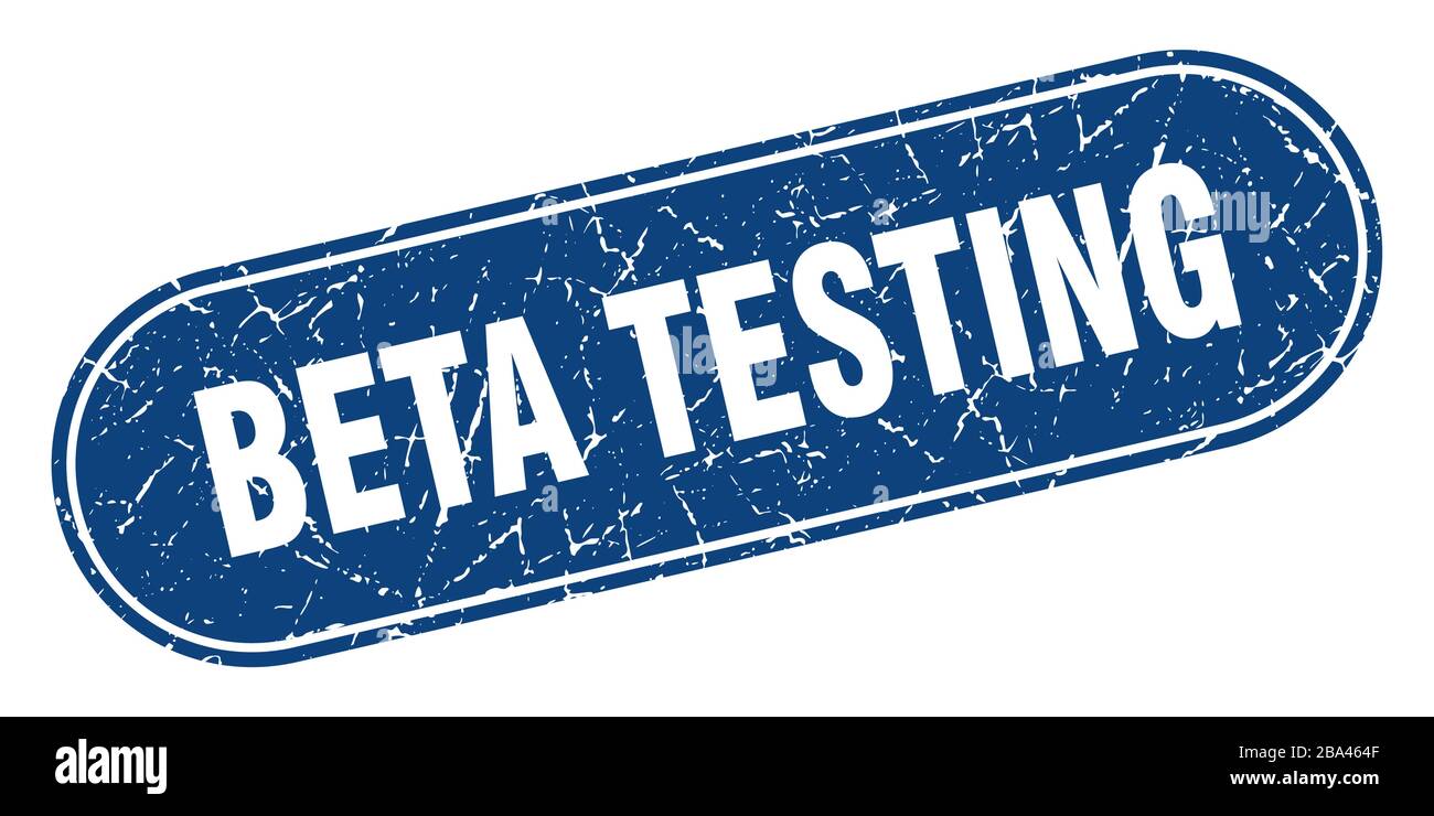 beta testing sign. beta testing grunge blue stamp. Label Stock Vector