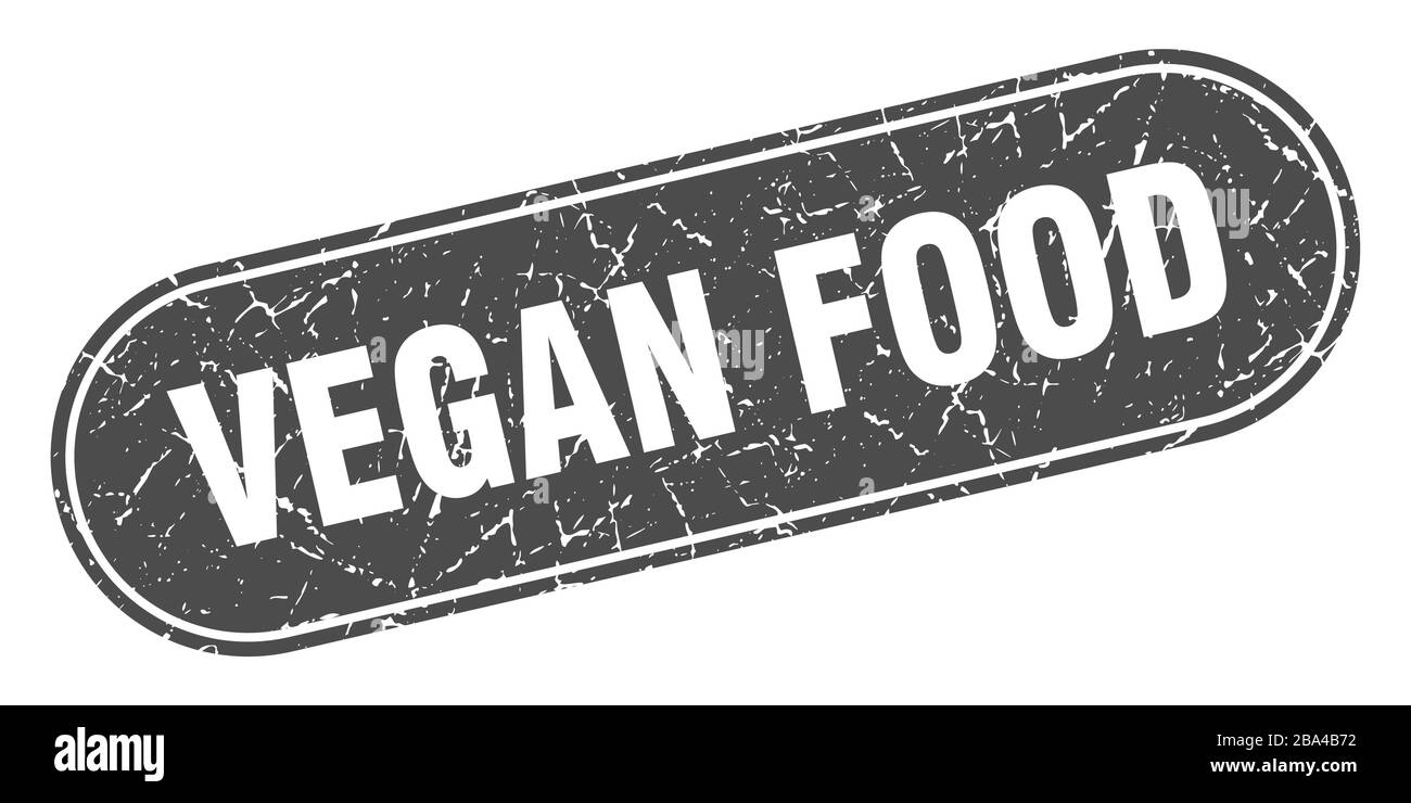 vegan food sign. vegan food grunge black stamp. Label Stock Vector ...