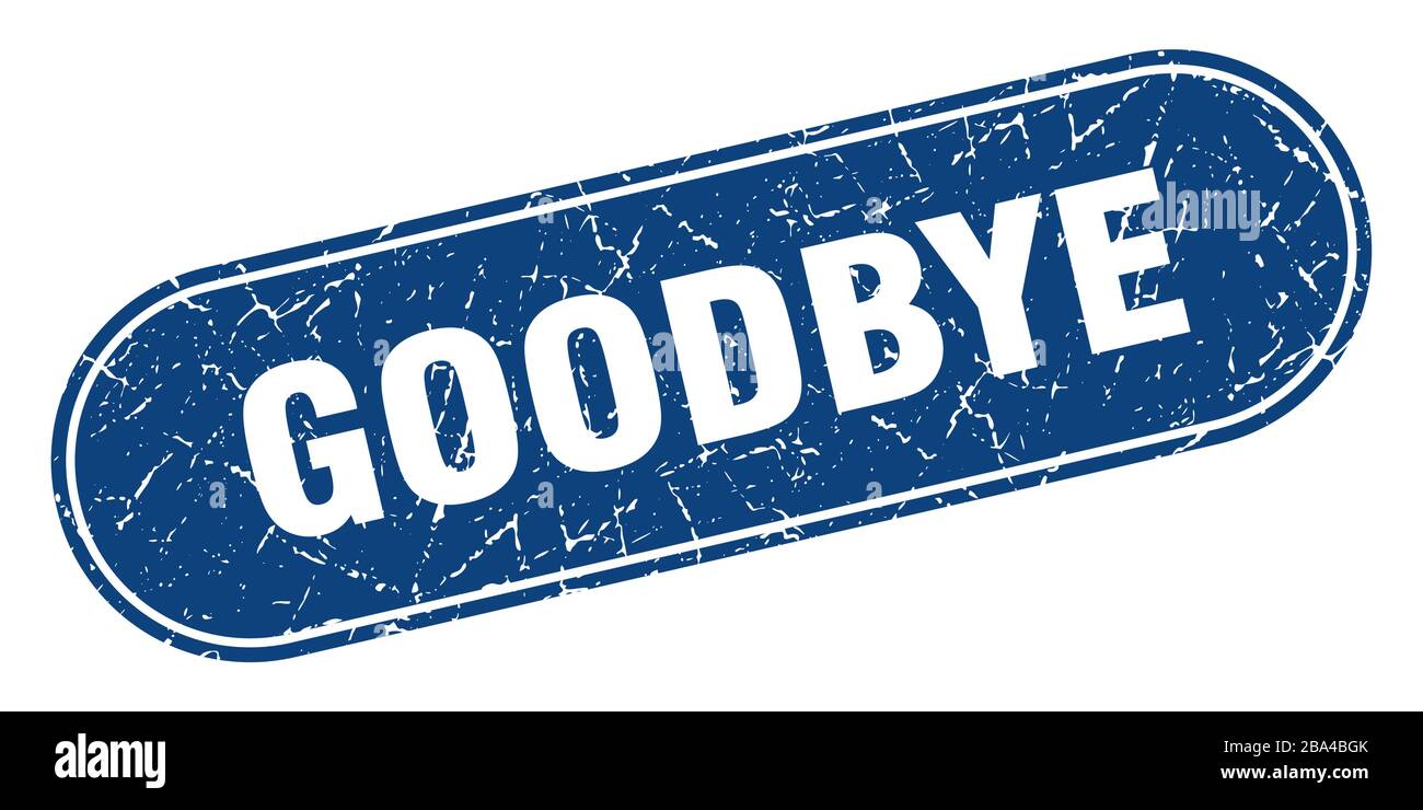 Blue goodbye sign Stock Vector Images - Alamy