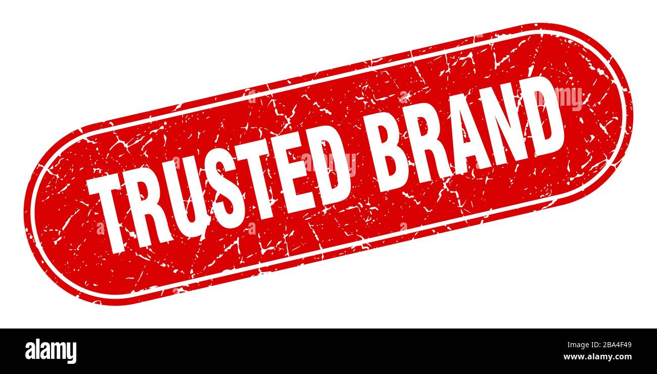 trusted brand sign. trusted brand grunge red stamp. Label Stock Vector ...