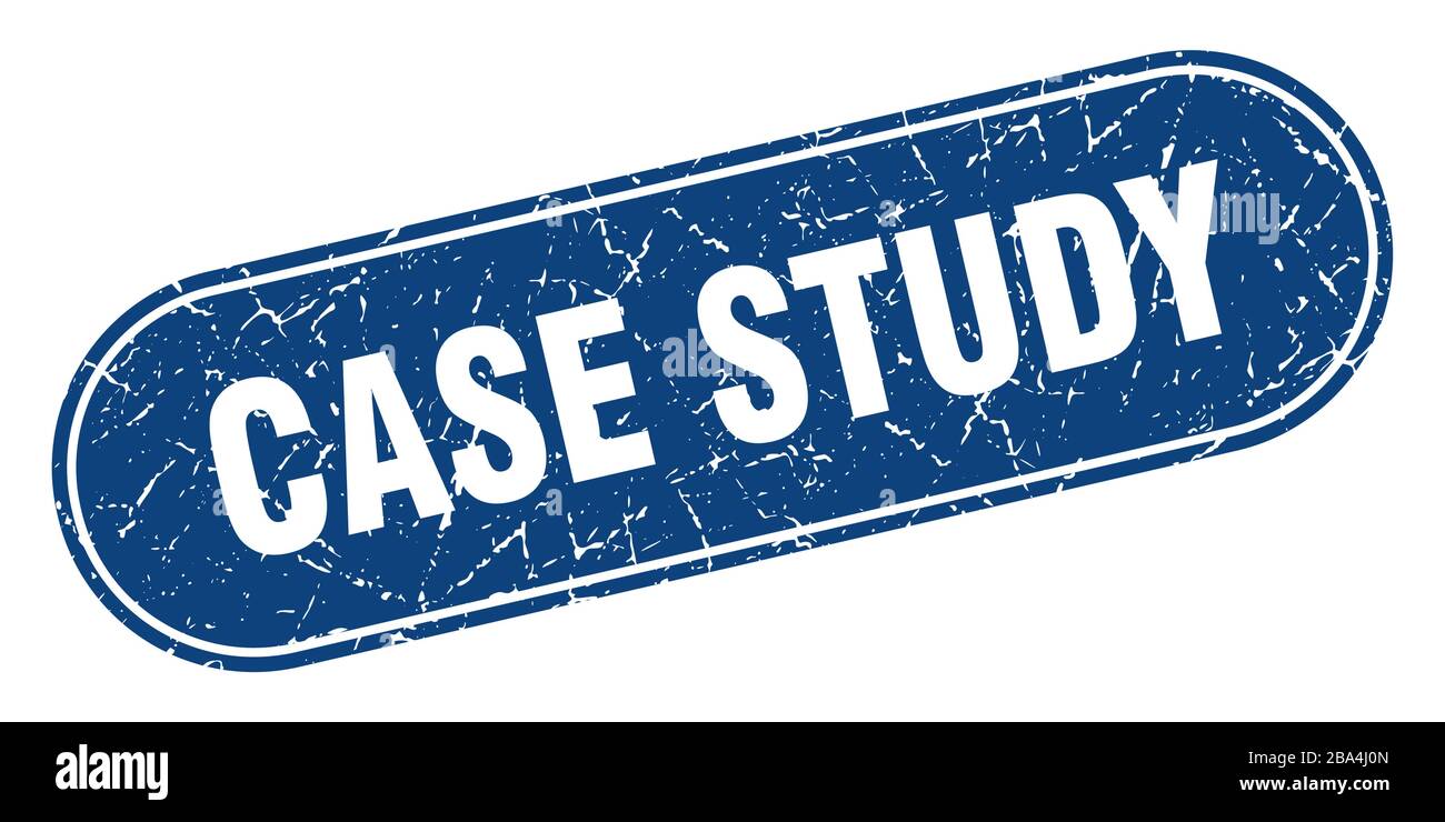 case study sign. case study grunge blue stamp. Label Stock Vector
