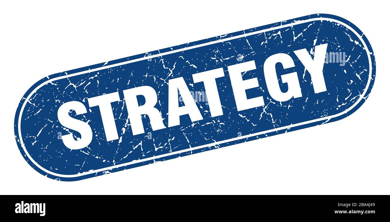 Strategi Sign strategy sign. strategy grunge blue stamp. Label Stock Vector Image ...
