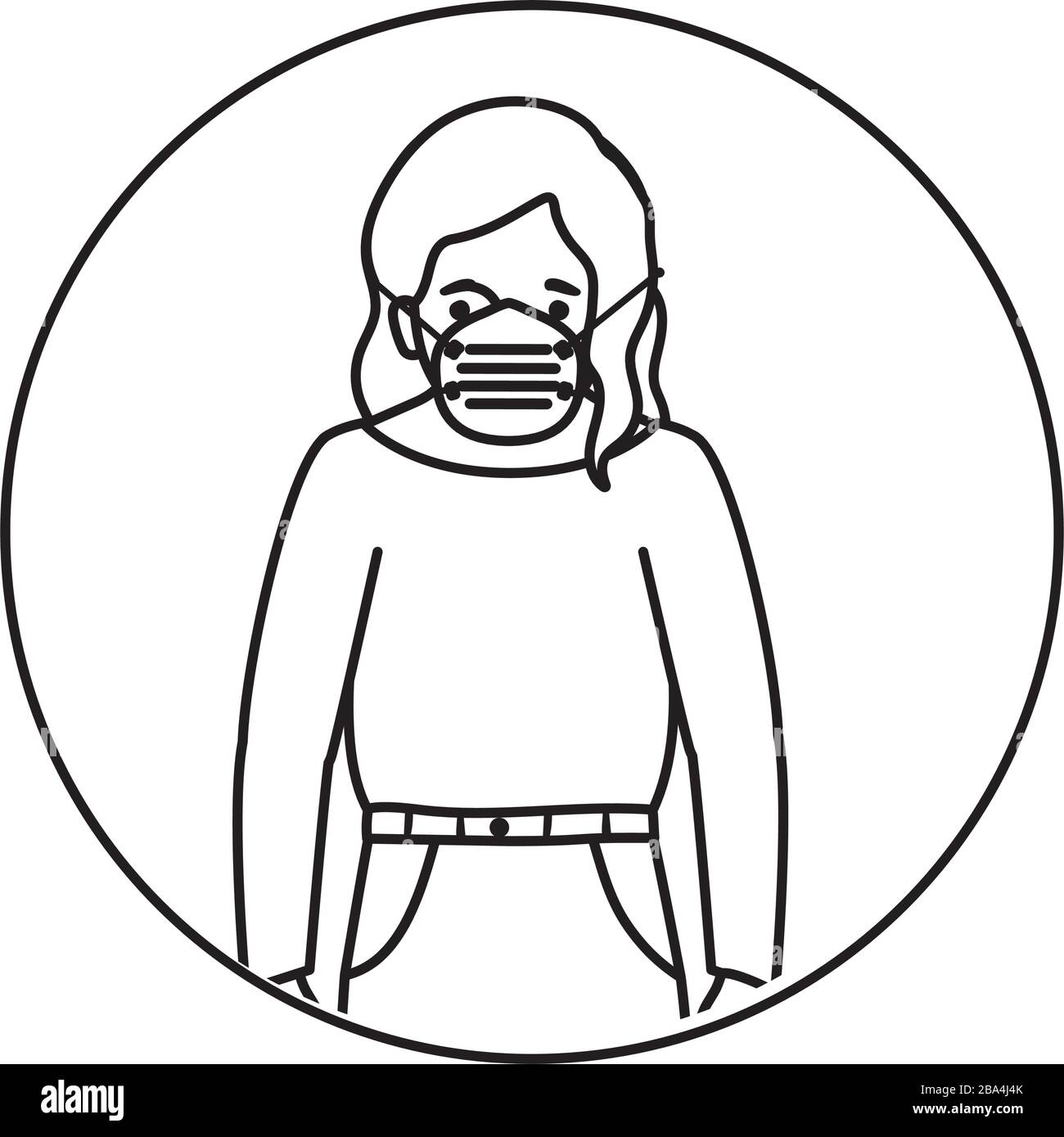 Avatar woman with mask vector design Stock Vector Image & Art Alamy