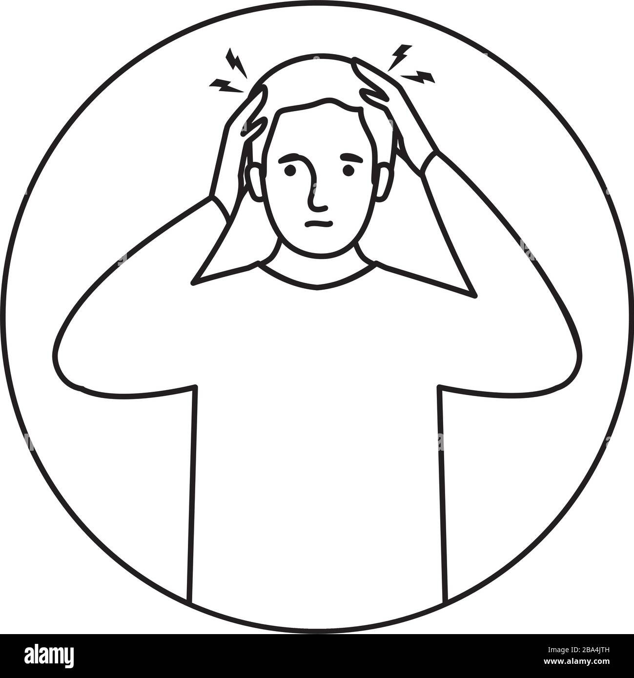 Avatar man with headache vector design Stock Vector Image & Art - Alamy