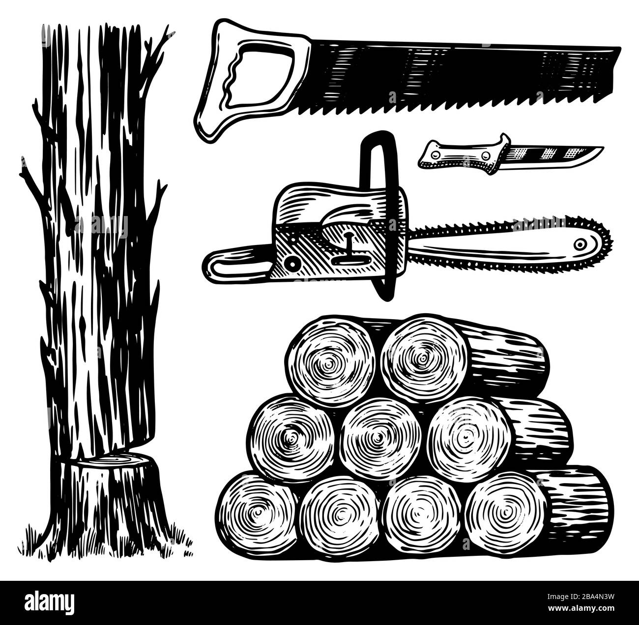 Cartoon lumberjack holding axe vector hi-res stock photography and ...