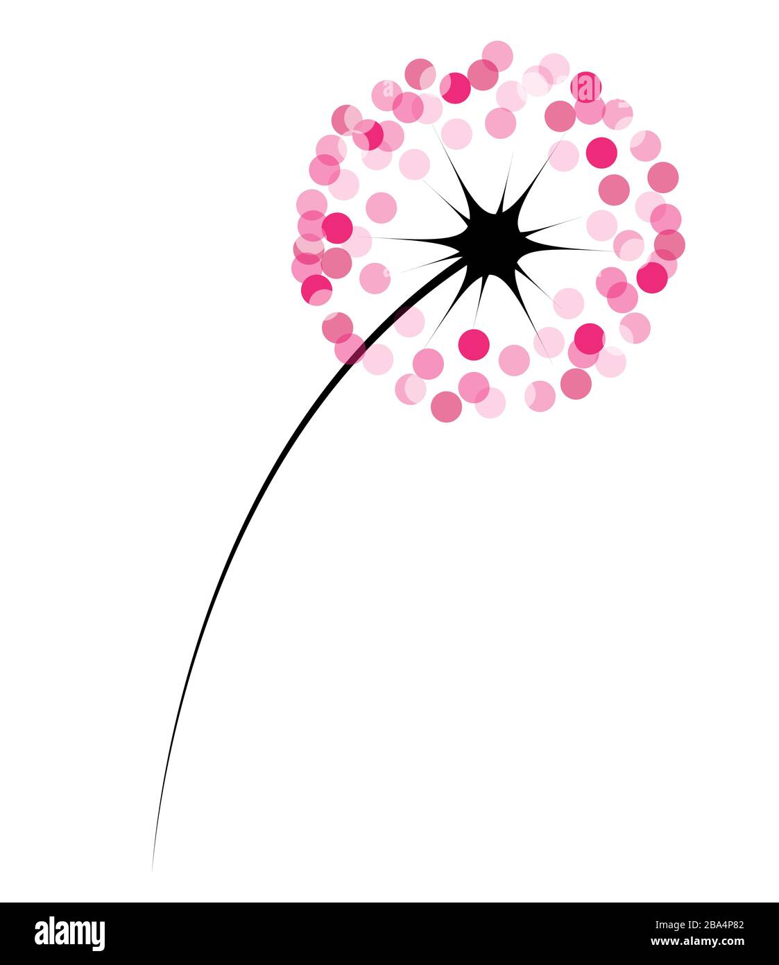Abstract dandelion on white background. vector illustration. EPS10 Stock Vector