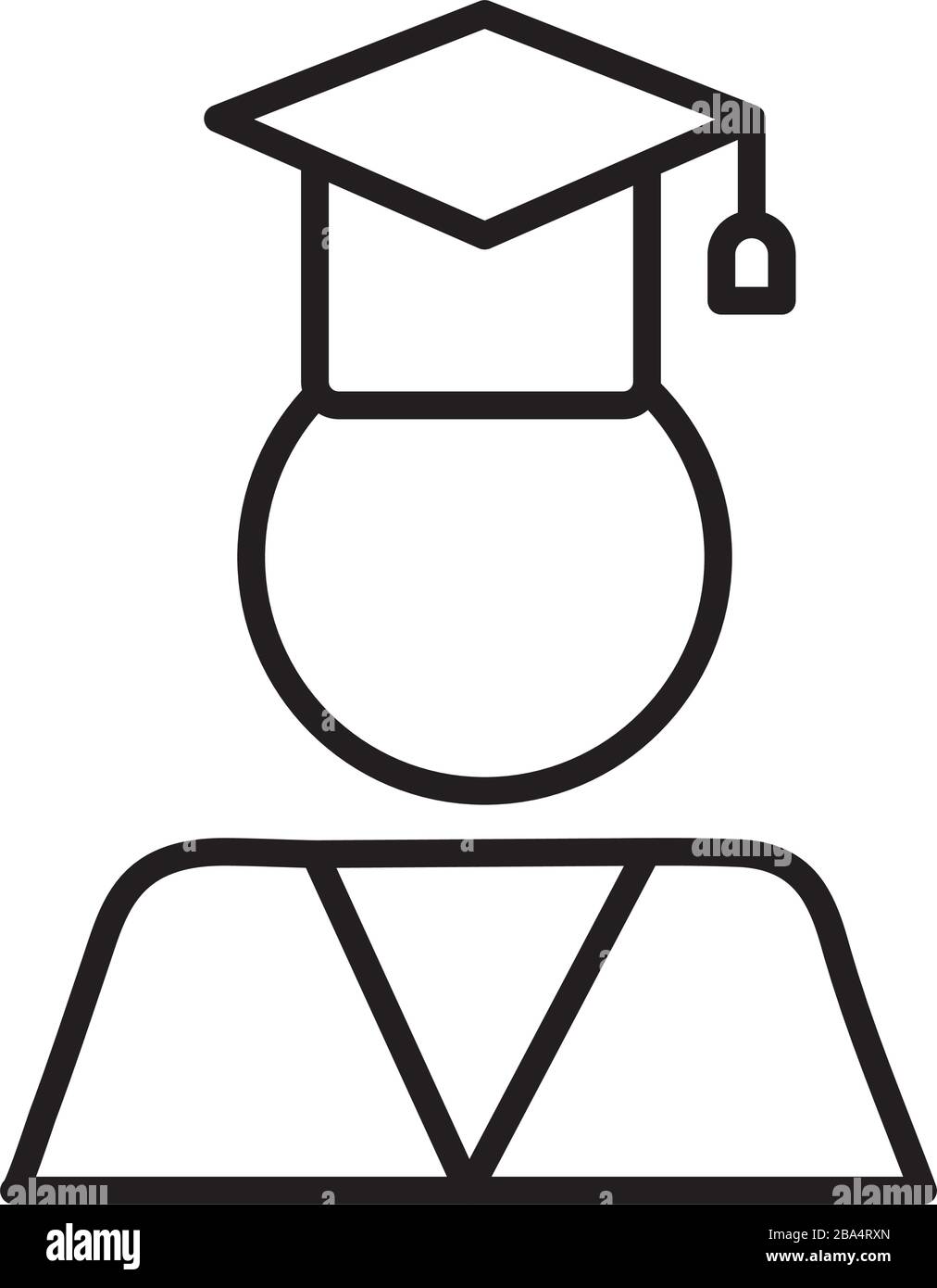 graduated student line style icon Stock Vector Image & Art - Alamy