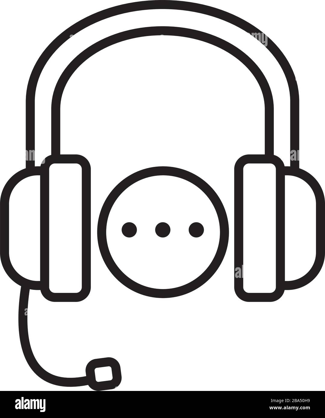 headset communication line style icon Stock Vector Image & Art - Alamy