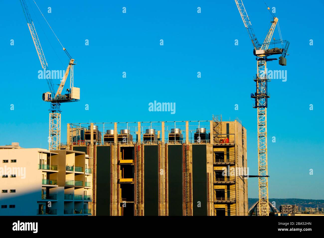 Office Building Construction in the City Stock Photo