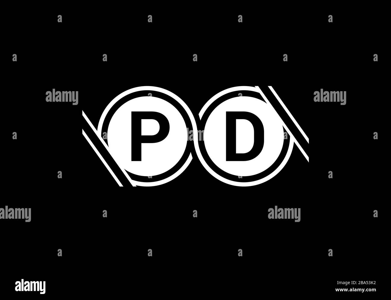 P d pd initial letter logo design vector template graphic alphabet