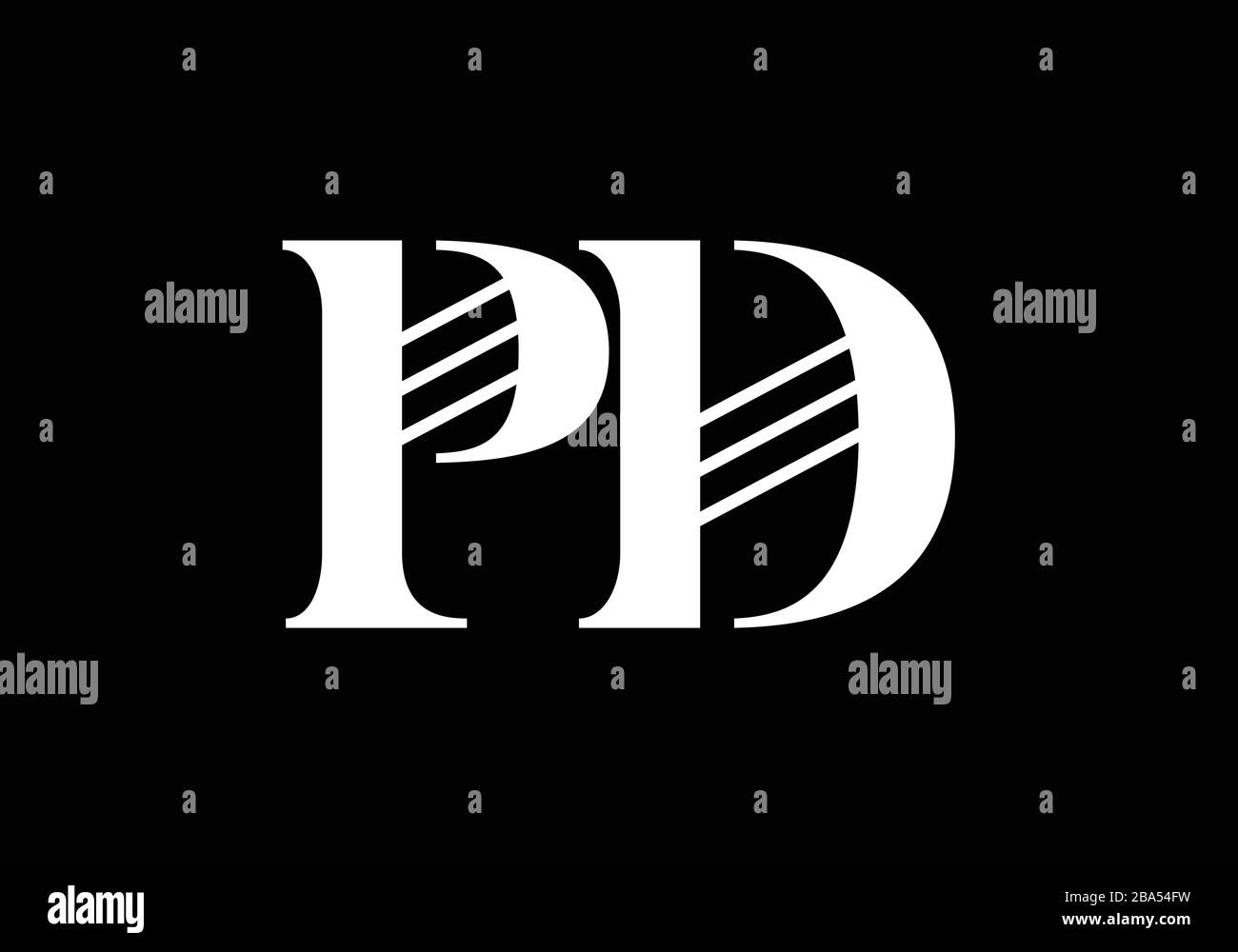 P d pd initial letter logo design vector template graphic alphabet