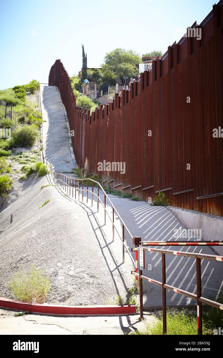 Mexican Border Wall in Nogales, Arizona Stock Photo Alamy
