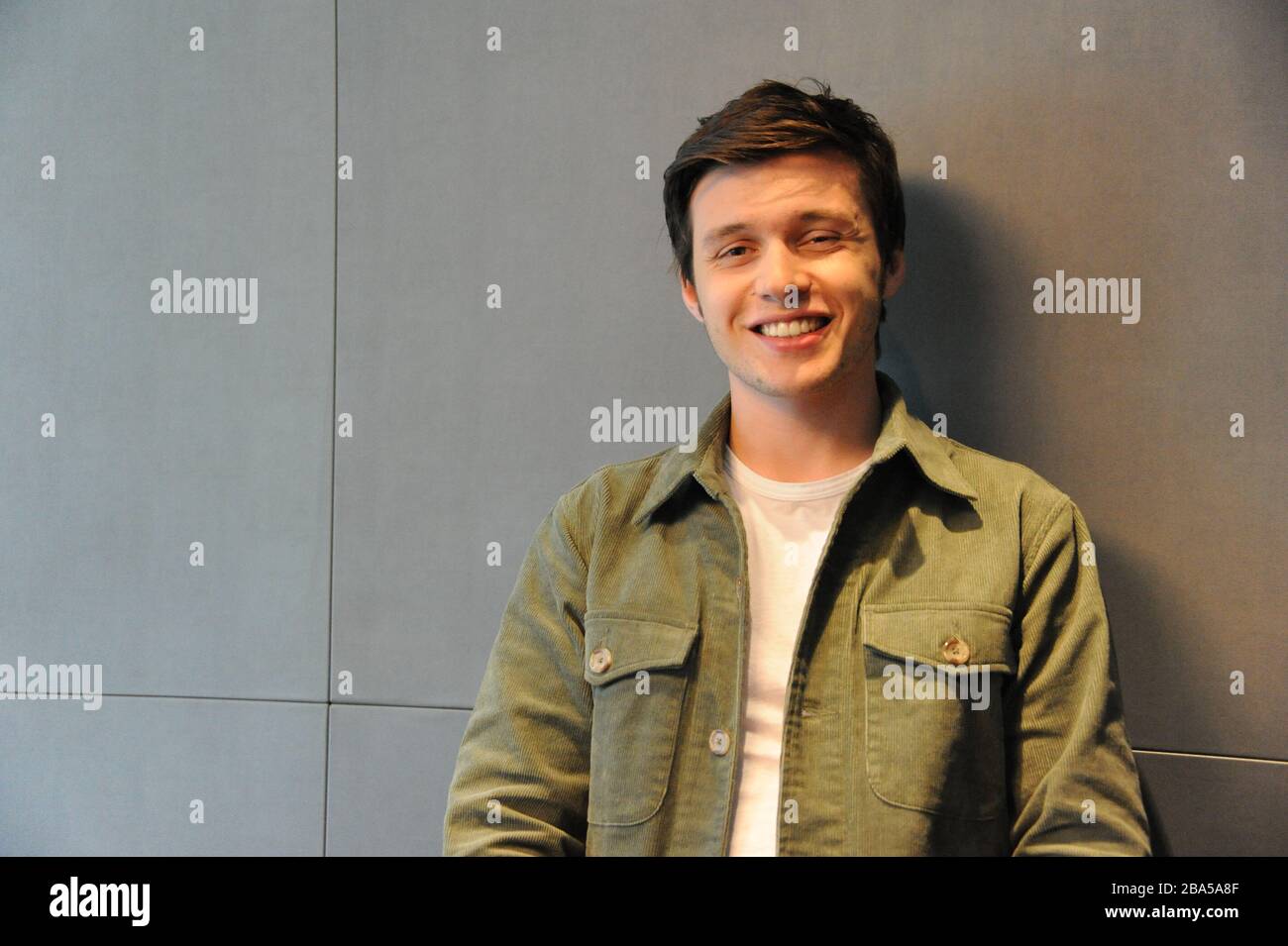 Nick Robinson with Margaret Qualley in 2019 during the Native Son