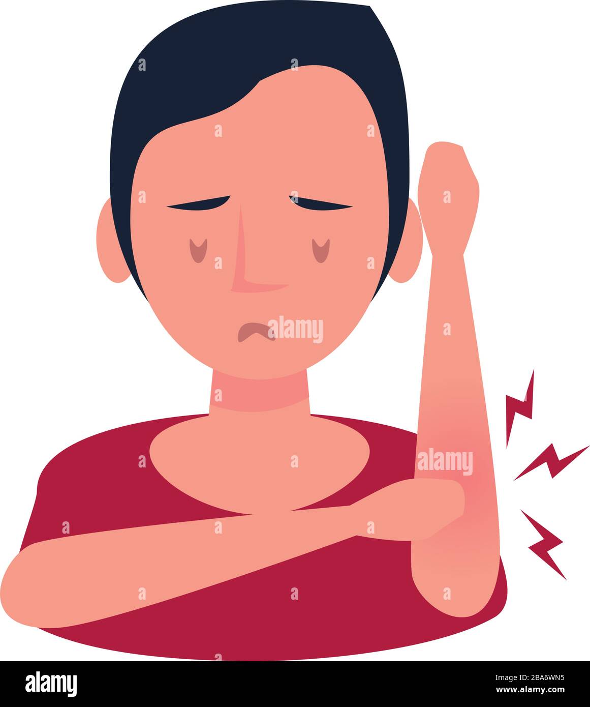 woman sick with muscle pain character Stock Vector Image & Art Alamy