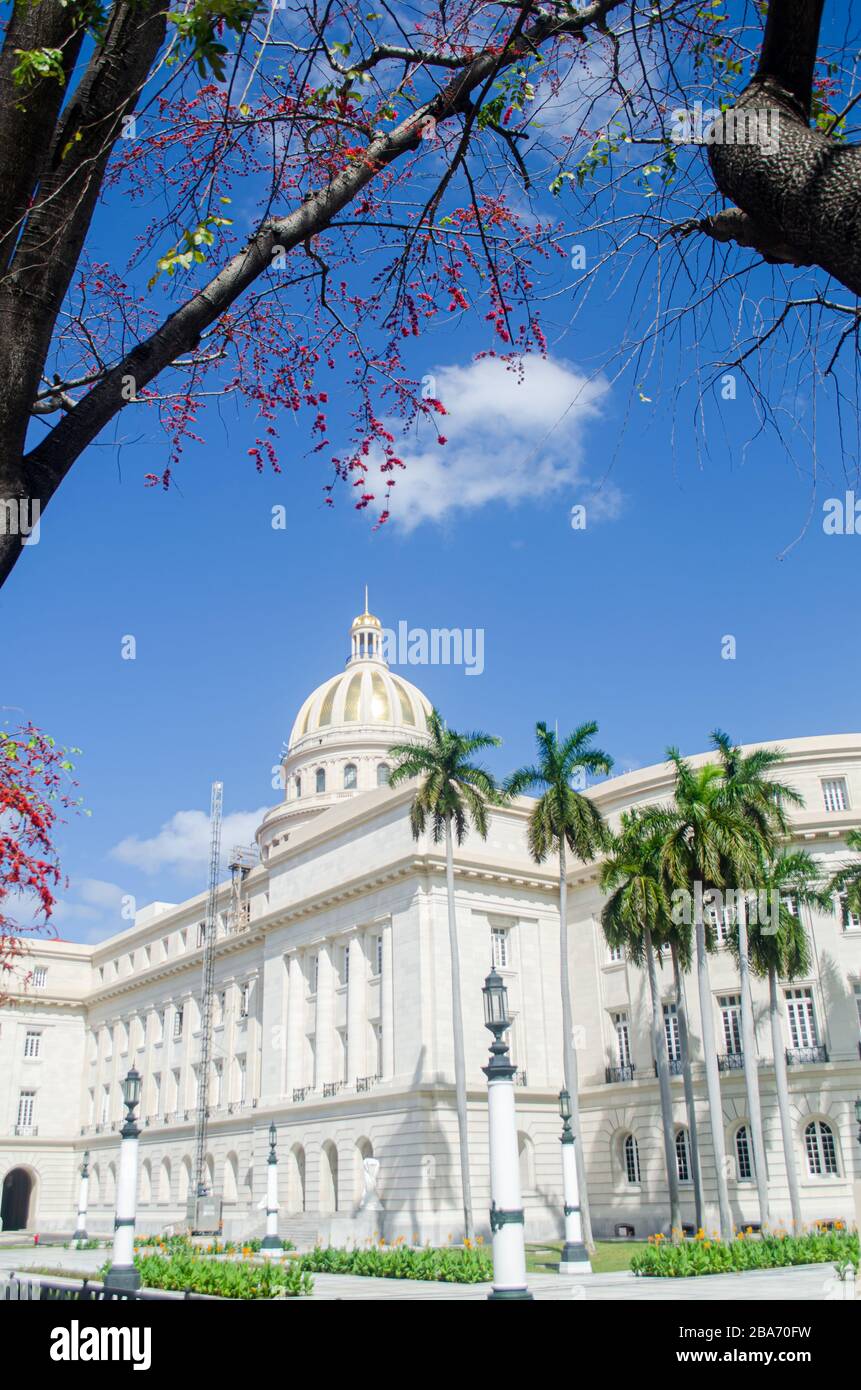 The National Capitol Building in the Old Havana Stock Photo